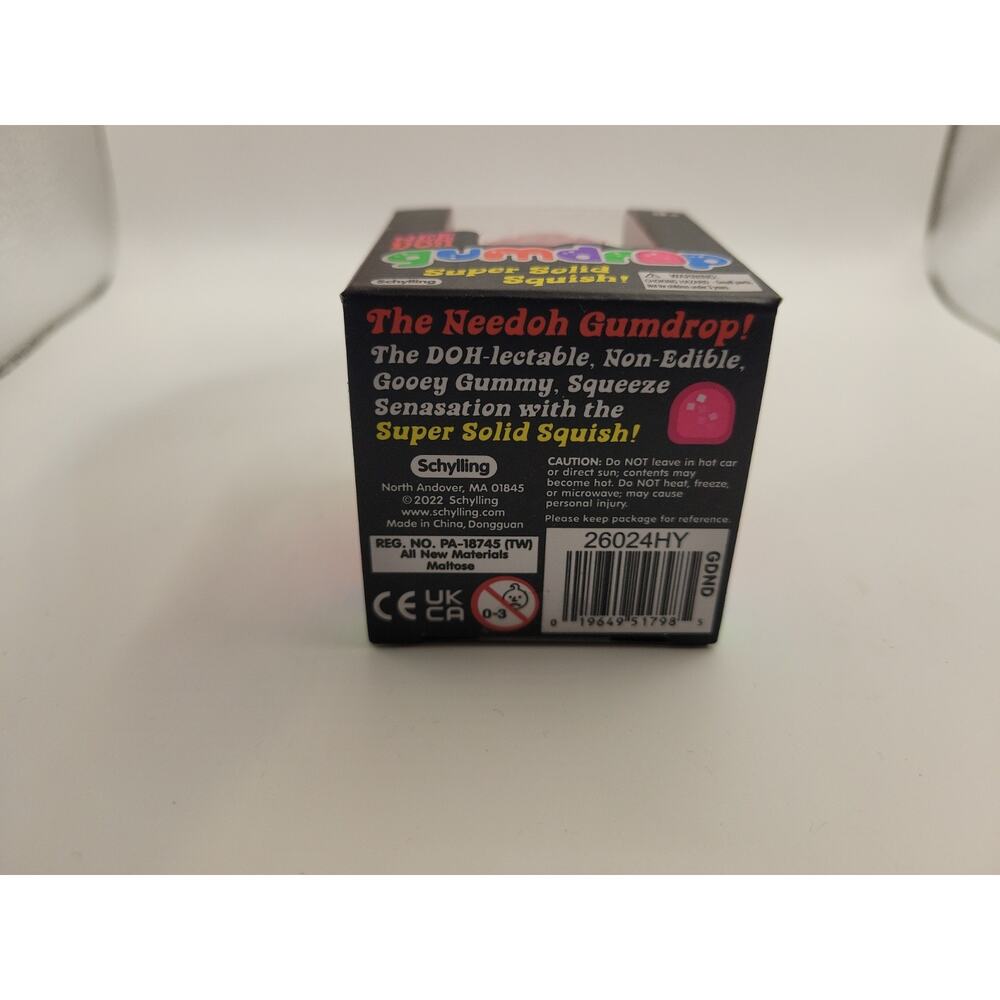 Nee Doh Gumdrop Super Solid Squish Needoh- Style Gum Drop Pink RARE Toy - Picture 6 of 7